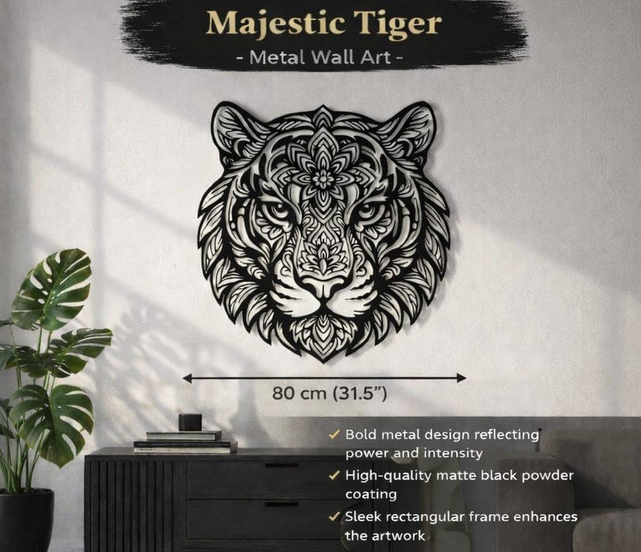 لوحة Majestic Tiger المعدنية