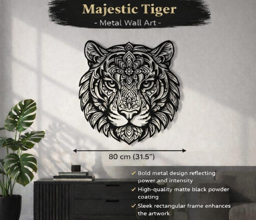 لوحة Majestic Tiger المعدنية