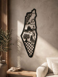 Palestine Map Metal Wall Art – Black Steel Home Decor Sign